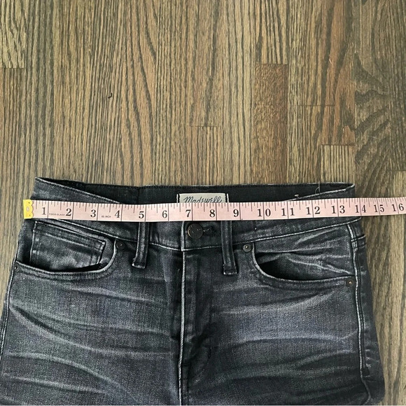 Madewell black high riser skinny distressed jeans size 27 - Picture 9 of 10